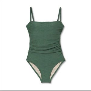 NWT Green Kona Sol High-Coverage One-Piece Swimsuit